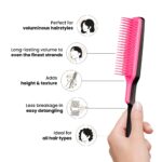 Расчёска Tangle Teezer Back Combing and Volumising Hairbrush PINK/BLACK — для начесов